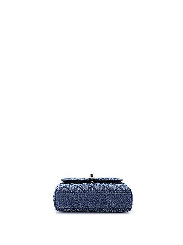 Chanel Coco Top Handle Clutch with Chain Quilted Washed Denim with Calfskin Mini (view 2)