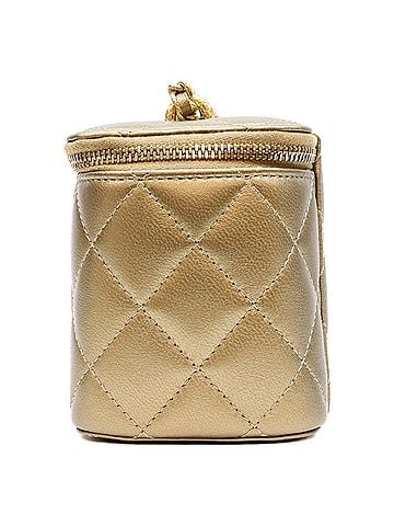Chanel CHANEL 2023 Cruise CC Dynasty Gold Lambskin Chain Vanity Shoulder Bag with Hardware - Women's Watch (view 2)