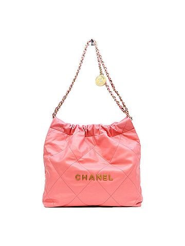 Chanel CHANEL AS3260 Coral Pink Shiny Calfskin Chanel 22 Small Shoulder Bag Women's (view 1)