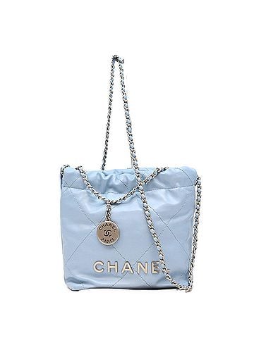 Chanel CHANEL AS3980 Light Blue Silver Hardware Chanel 22 Mini Chain Shoulder Bag Women's (view 1)