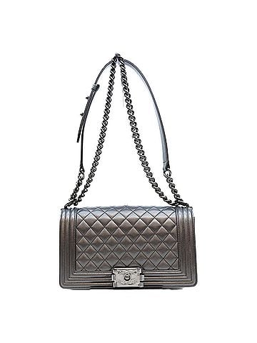 Chanel CHANEL A67086 Black Caviar Leather Boy Chanel 25 Medium Shoulder Bag with Hardware - Women's (view 1)