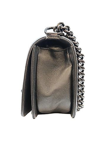 Chanel CHANEL A67086 Black Caviar Leather Boy Chanel 25 Medium Shoulder Bag with Hardware - Women's (view 2)