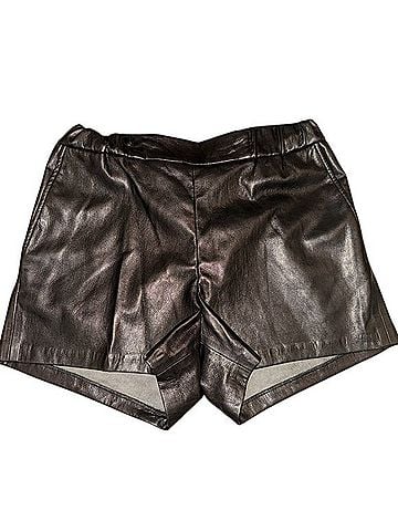 Anine Bing Sofia Faux Leather Shorts (view 2)