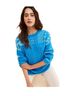 Free People Fair Isle Blue White Pullover Sweater Size S - photo 4