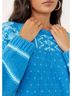 Free People Fair Isle Blue White Pullover Sweater Size S - photo 3