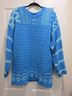 Free People Fair Isle Blue White Pullover Sweater Size S - photo 6