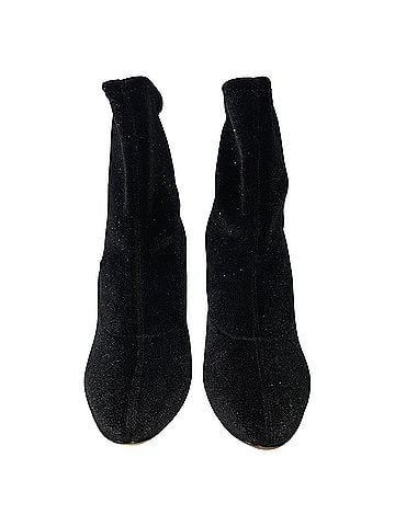 Giuseppe Zanotti Giuseppe Zanotti Celeste Ankle Booties in Black Glitter Velvet (view 2)