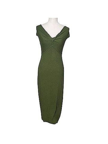 Vince. Ribbed Twist Midi Dress Casual Dress (view 1)