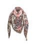 Givenchy 100% Wool Pink Givenchy Wool Silk Rose Print Scarf One size - photo 1