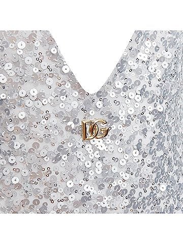Dolce & Gabbana Dolce Gabbana Sequin Plunge Neck Top (view 2)