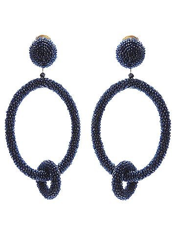 Oscar De La Renta Oscar De La Renta Beaded Hoop Drop Earrings (view 1)