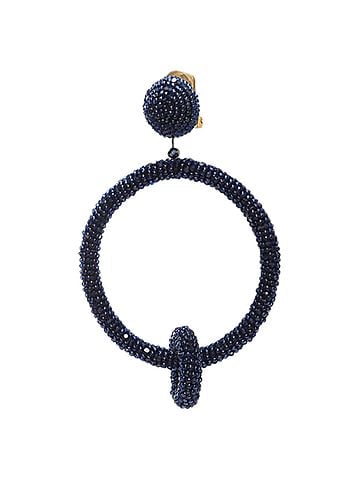Oscar De La Renta Oscar De La Renta Beaded Hoop Drop Earrings (view 2)