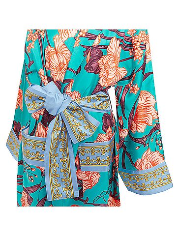 Versace Versace Silk Baroque Art Deco Robe Gown (view 2)