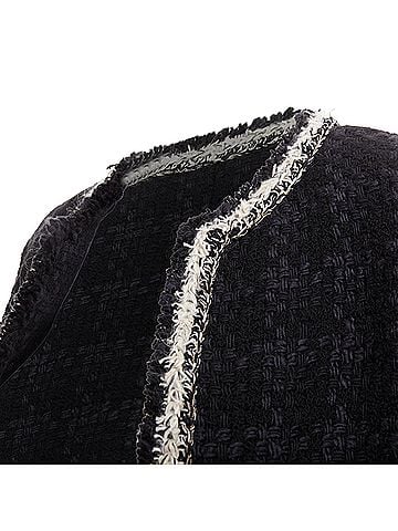 Saint Laurent Saint Laurent Navy Wool Silk Tweed Jacket (view 2)