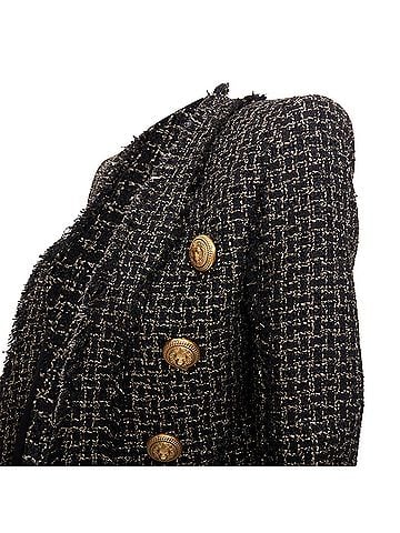 Balmain Balmain Gold Tweed Lion Button Jacket (view 2)