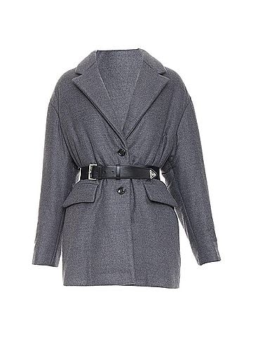 Prada Prada 2022 Cashmere Leather Belted Coat (view 1)