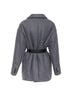 Prada 100% Wool Gray Prada 2022 Cashmere Leather Belted Coat Size 4 - photo 9
