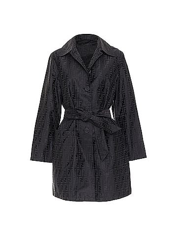Fendi Fendi Monogram Cotton Belt Trench Coat (view 1)