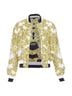 Versace 100% Silk White Versace Silk Barocco Chain Bomber Size 4 - photo 1