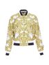 Versace 100% Silk White Versace Silk Barocco Chain Bomber Size 4 - photo 3