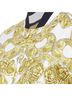 Versace 100% Silk White Versace Silk Barocco Chain Bomber Size 4 - photo 7