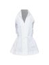 Alaïa 100% Cotton Ivory Alaia Drawstring Halter Shirt Top Size 4 - photo 1