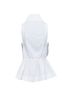 Alaïa 100% Cotton Ivory Alaia Drawstring Halter Shirt Top Size 4 - photo 5