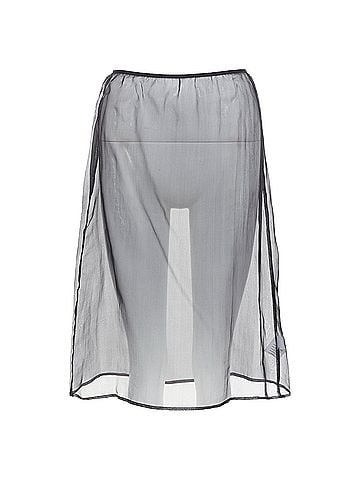 Dries Van Noten Dries Van Noten 100% Silk Sheer Knee Skirt (view 1)