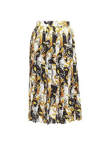 Versace Versace Barocco Acanthus Pleated Slit Skirt (view 1)