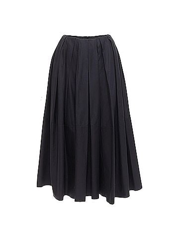 Khaite Khaite Cotton Pleated Tea Length Skirt (view 1)