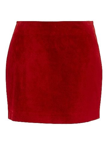 Saint Laurent Saint Laurent 2019 Suede Leather Skirt (view 1)