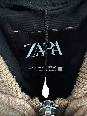 Zara Oversized Camel Bomber Jacket Jacket (view 2)