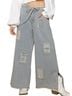 Pol 100% Cotton Stripes Blue Casual Pants Size L - photo 1