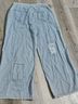 Pol 100% Cotton Stripes Blue Casual Pants Size L - photo 11