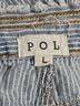 Pol 100% Cotton Stripes Blue Casual Pants Size L - photo 3