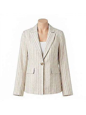Coco + Carmen Sydney Striped Blazer in Natural (view 1)
