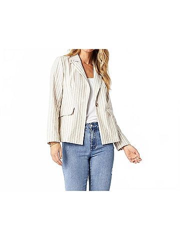 Coco + Carmen Sydney Striped Blazer in Natural (view 2)