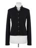 Chaser Black Long Sleeve Snap Front Mock Neck Tee in Black Size XS - photo 1