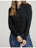 Chaser Black Long Sleeve Snap Front Mock Neck Tee in Black Size XS - photo 2