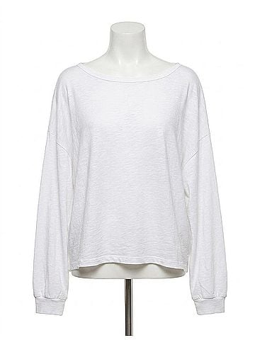 Chaser Gauze Jersey Long Sleeve Tee in White (view 1)