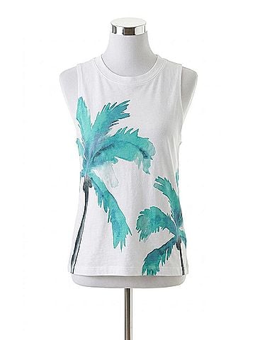 Chaser Las Palmas Muscle Tank in White (view 1)