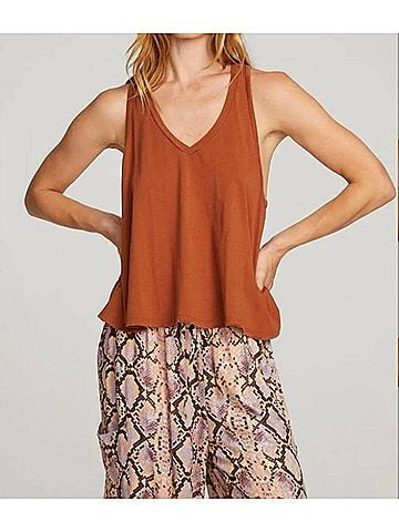 Chaser Carmel Tank Top in Whiskey (view 2)