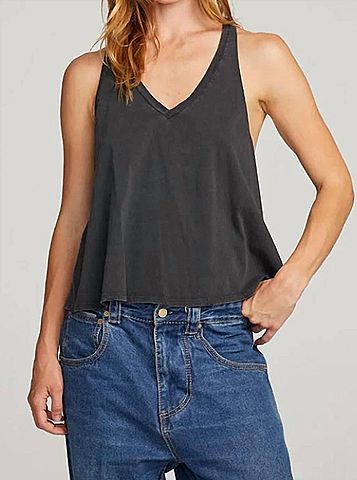 Chaser Carmel Tank Top in Licorice (view 2)