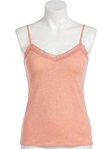 Commando Pure Pima Cami Top in Peach Blossom (view 1)