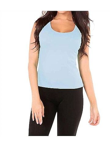 Angel Bra-Friendly Tank Top in Skyblue (view 2)