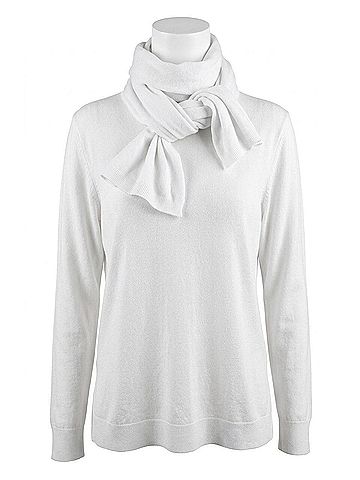 Gretchen Scott Designs Sneek-A-Peek Sweater in White (view 1)