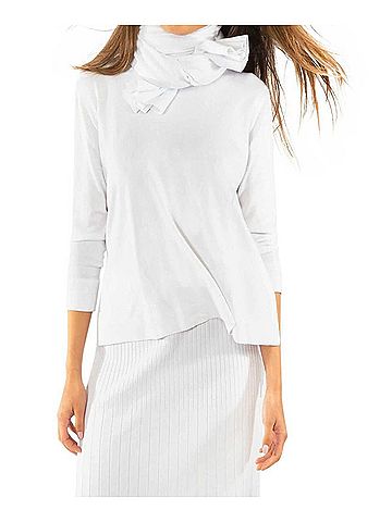 Gretchen Scott Designs Sneek-A-Peek Sweater in White (view 2)