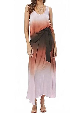 Young Fabulous & Broke Arla Maxi Wrap Skirt in Antique Violet Ombre (view 2)