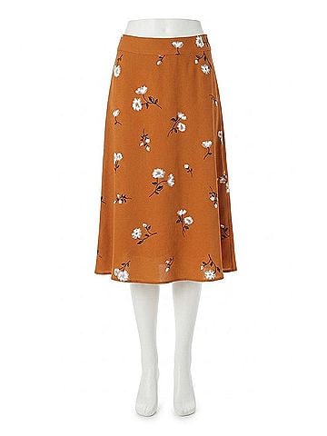 Kensie Midi Woven Skirt in Mid-Century Floral (view 1)