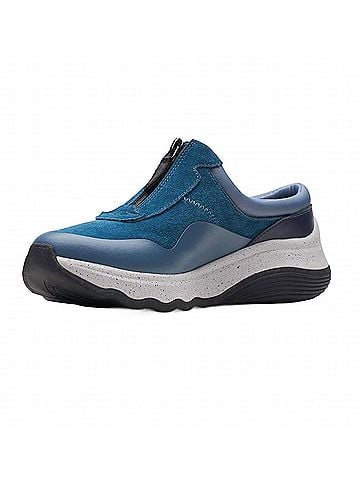 Clarks Women's Jaunt Way Clog in Blue Grey Suede (view 2)